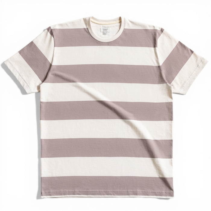Striped Tee in Sand/Cinder
