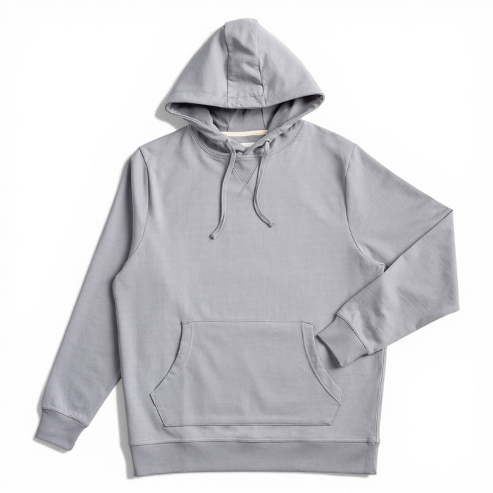 French Terry Pullover Hoodie in Quicksilver